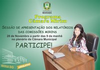 Apresentação do relatório das comissões mirins.