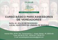 CURSO BÁSICO PARA ASSESSORES DE VEREADORES NOS DIAS 01, 02 E 03 DE FEVEREIRO DE 2017