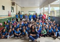 Escola Mirian Moreira participa de contação de histórias promovida pela Elmar