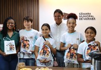 Pedro Corrêa recebe os vereadores mirins da Escola São José