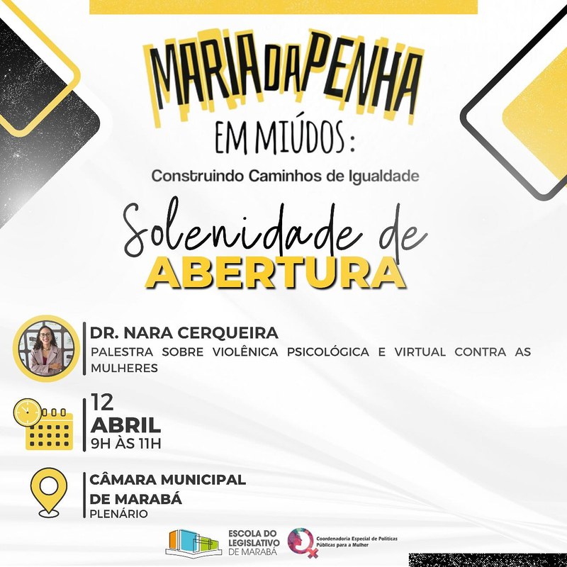 Solenidade de abertura do projeto Lei Maria da Penha em Miúdos