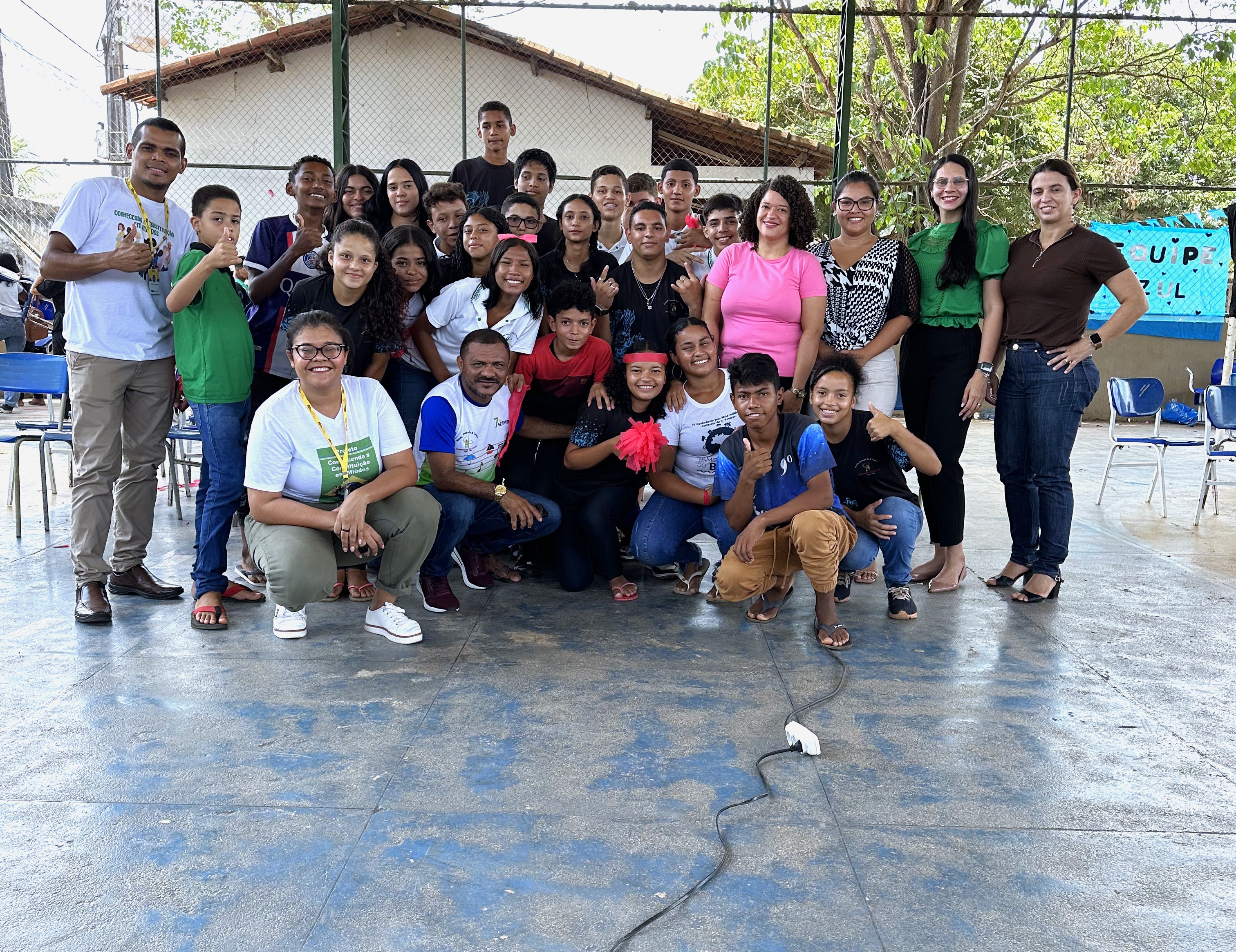 Turma do 9º ano D da escola Josineide Tavares é campeã da gincana interna do Projeto Constituição em Miúdos