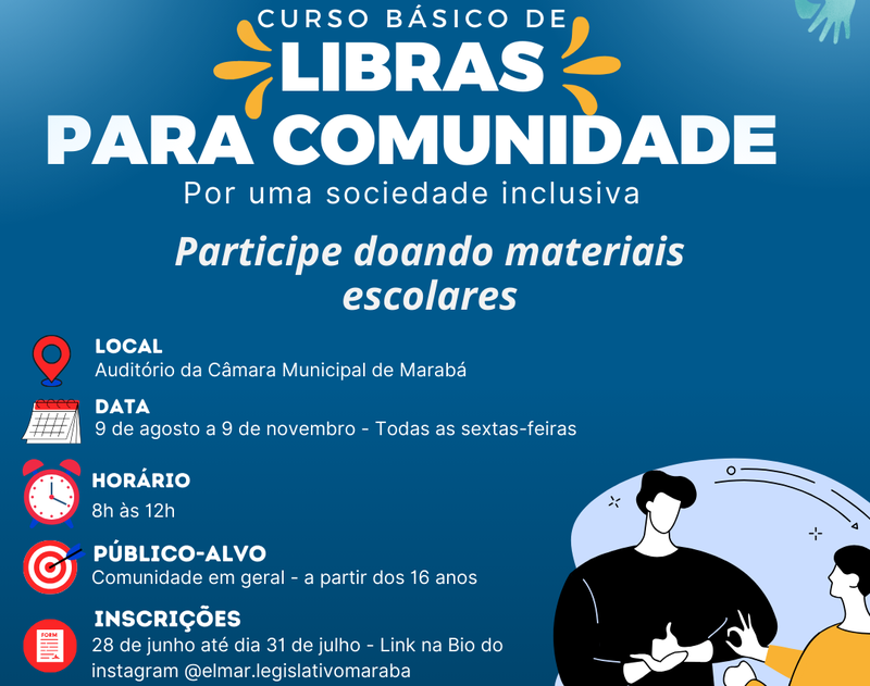 Vem aí a 2ª Edição do Curso Básico de Libras para a Comunidade!