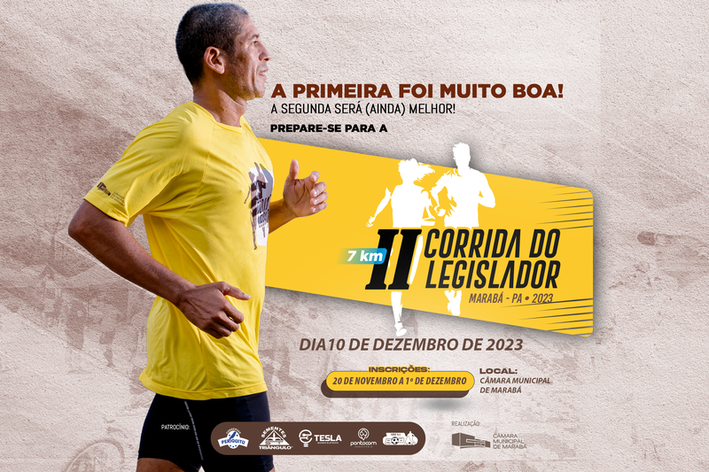 Câmara de Marabá lança 2ª edição da Corrida do Legislador