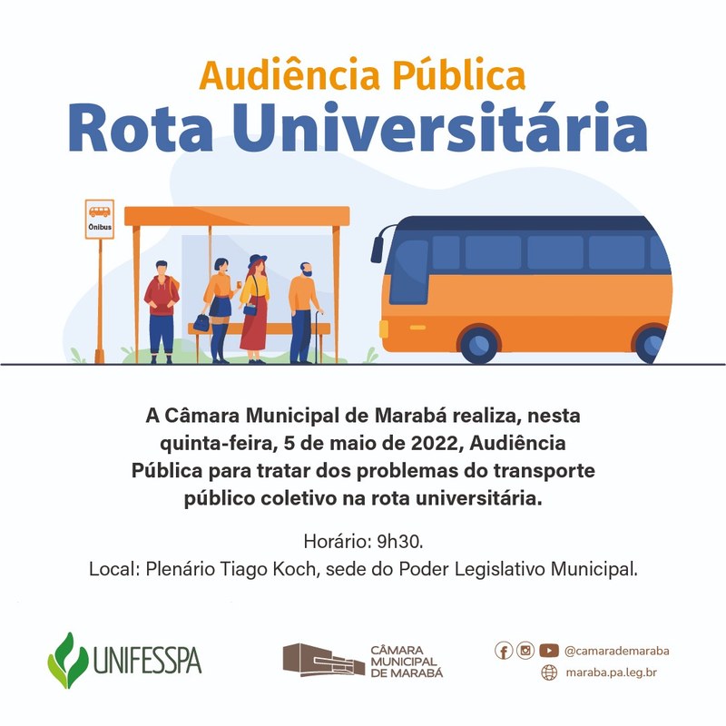 Câmara vai realizar audiência pública para discutir rota universitária