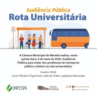 Câmara vai realizar audiência pública para discutir rota universitária